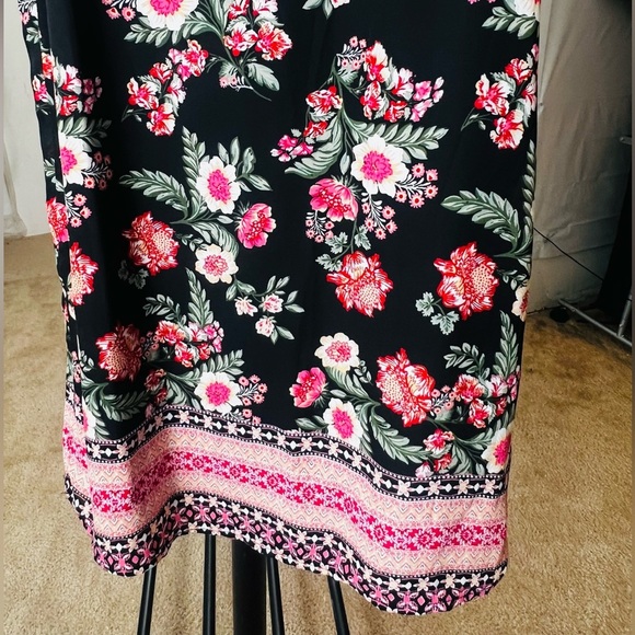 Pink Republic Flower Print Shift Dress Red & Pink - Picture 4 of 9